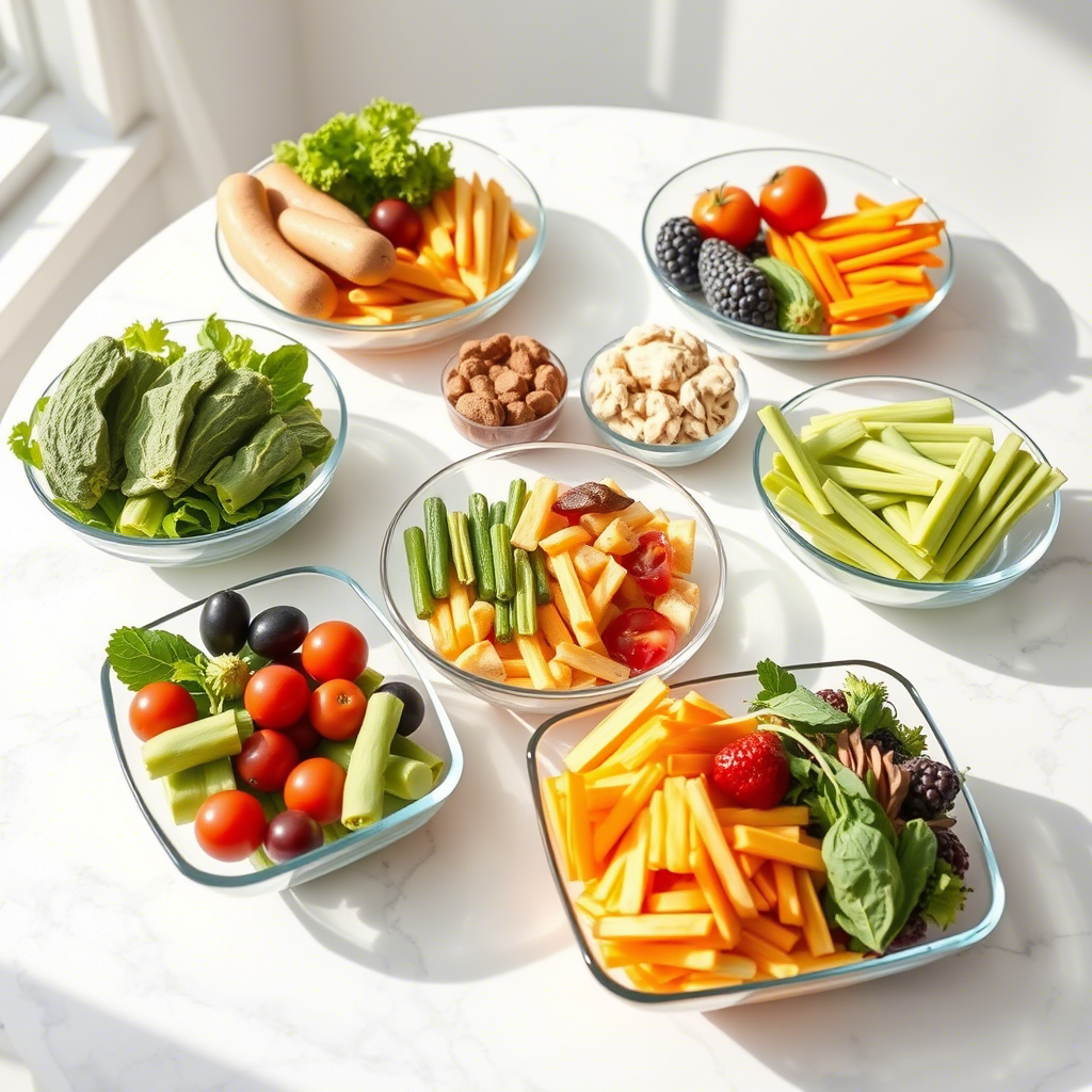 Mesa de Alimentos saudáveis - todos os grupos alimentares