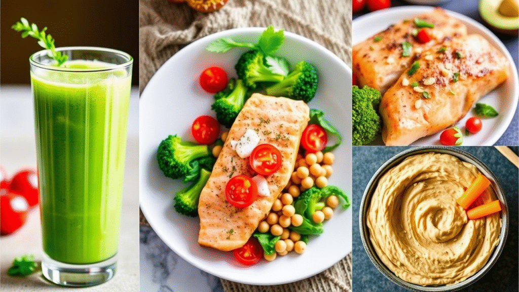 Anti-Inflammatory Diet for Women Over 30: A Wellness Guide 4 Anti-inflammatory meals and snacks including smoothies, salads, and whole foods