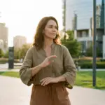 Mulher praticando atividade física ao ar livre representando bem-estar físico e qualidade de vida