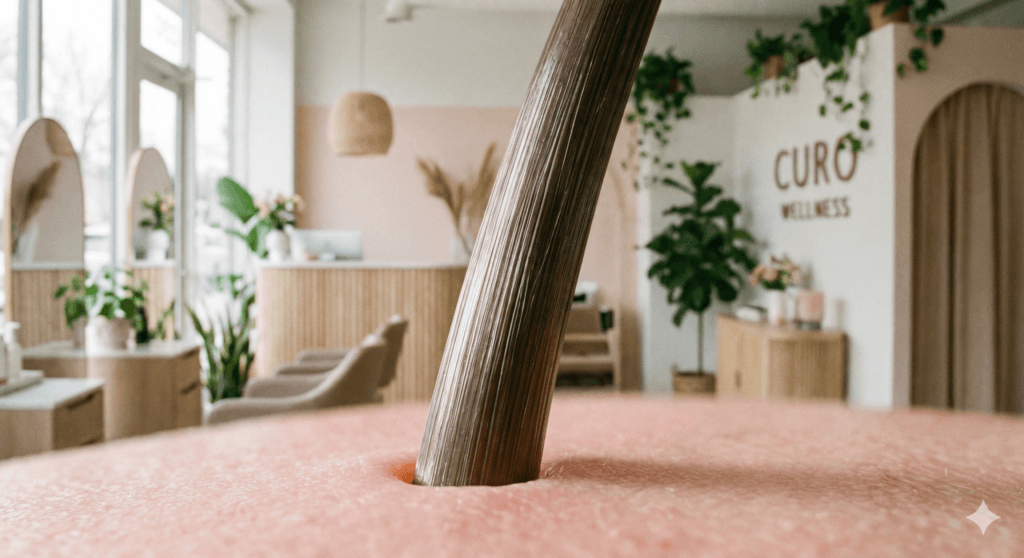 mulher cuidando do cabelo após os 30 com brilho e densidade