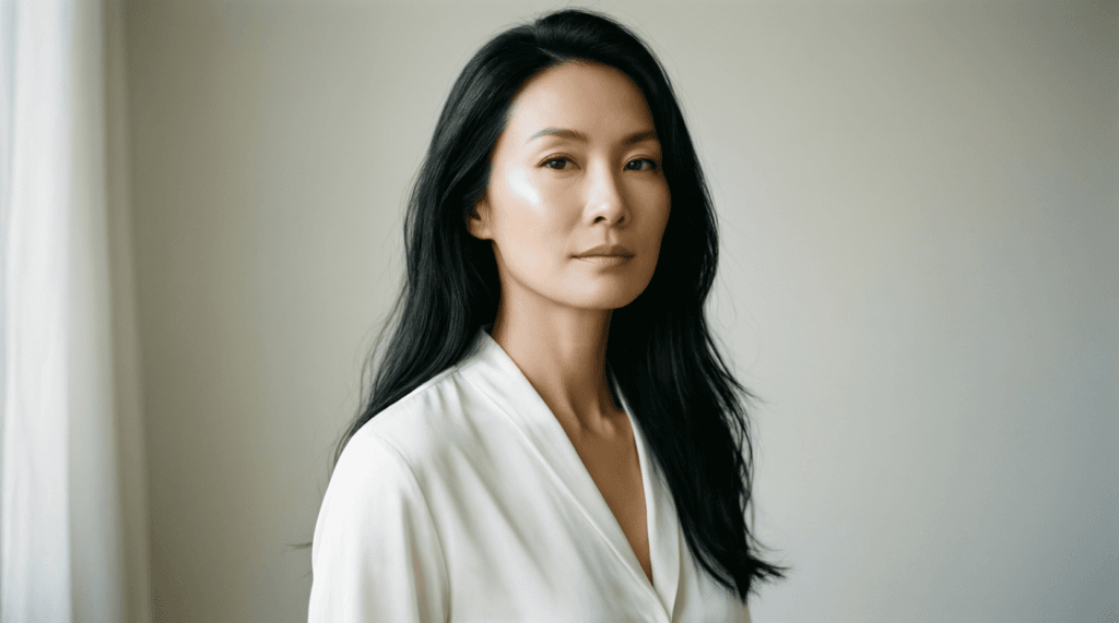 mulher com unhas naturais polidas minimalismo nas mãos